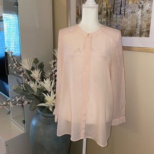 Gorgeous 100% silk new Lucky Brand button down blouse
